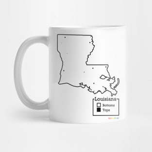 Louisiana Bottoms / Tops Map Mug